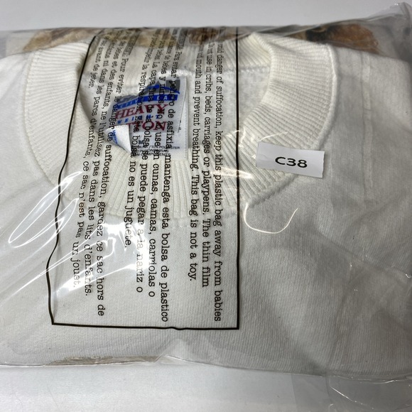 Vintage Gildan Sweatshirt‎ White Three Puppies Size M - Picture 11 of 11